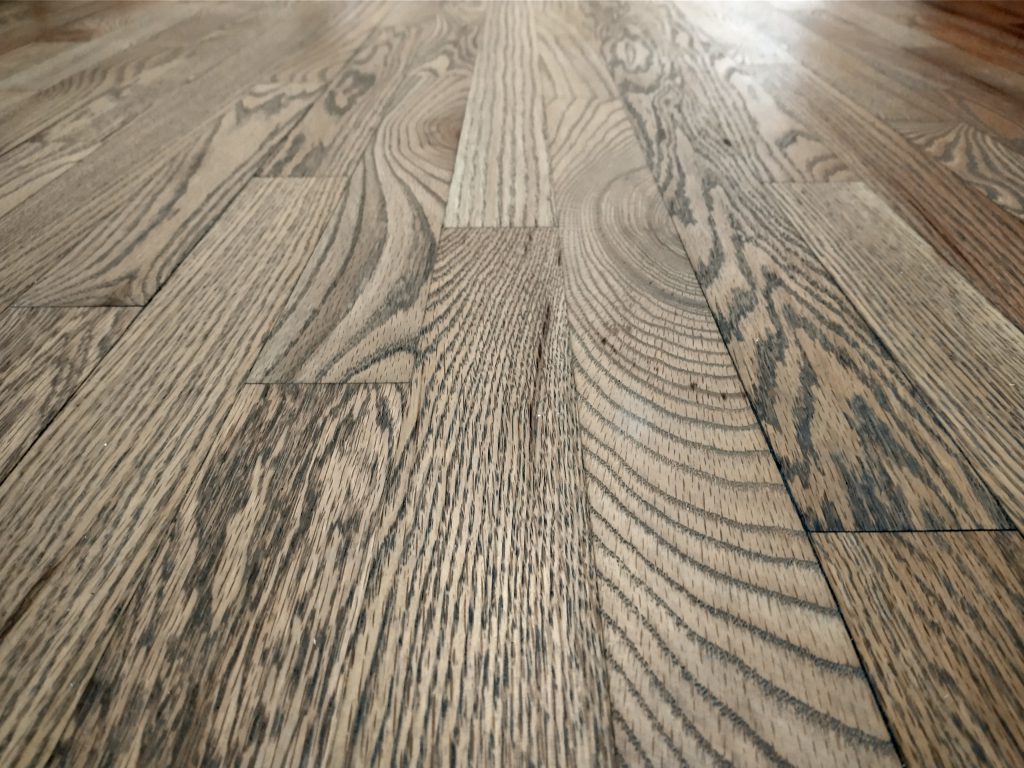 Custom stained oak floor